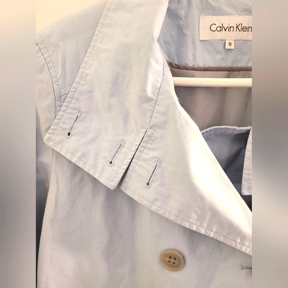 Calvin Klein| Powder Blue | Waterproof Trench Coat| Size M - Picture 6 of 10